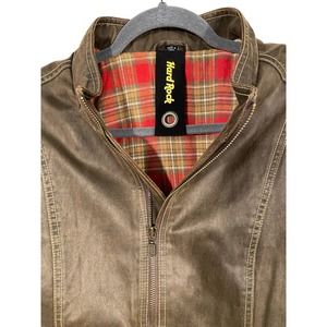 Hard Rock Cafe Myrtle Beach Distressed Faux Leather Jacket * Size L -w2005